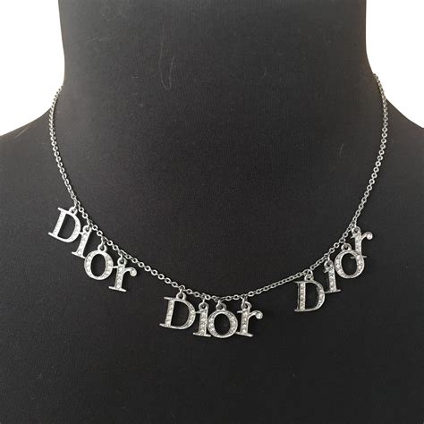 dior logo pendant|christian dior necklaces.